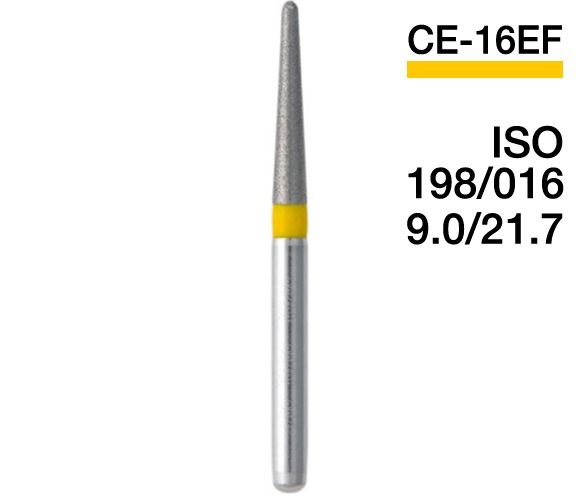 CE-16EF (Mani) Алмазний бор, закруглений конус, ISO 198/016
