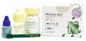 Miracle Mix, Набір 15 г + 8 мл + сплав срібла 17 г (GC) Склоіономірний цемент