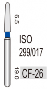 CF-26 (Perfect) Алмазный бор, усеченный конус, ISO 299/017, синий, 5 шт