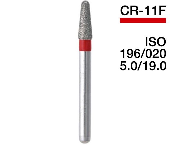 CR-11F (Mani) Алмазний бор, закруглений конус, ISO 196/020