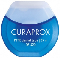 Зубная нить тефлоновая Curaprox DF 820 (с хлоргексидином) 35 м