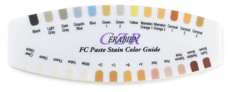 CZR FC Paste Stain Color Guide (Kuraray Noritake) Шкала квітів пастових барвників