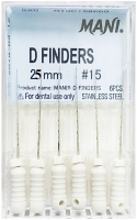 D-Finders, 25 мм (Mani) Файлы ручные, 6 шт (оригинал)