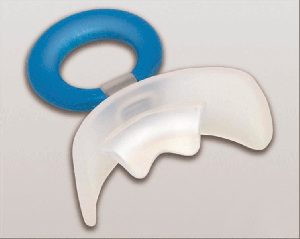 Вестибулярная пластинка Dr.Hinz OS/CS2 мягкая, синее кольцо, с козырьком
