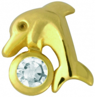Скайс (страза) на зуби ProDent, Дельфін з діамантом, TW 30 (Gold)