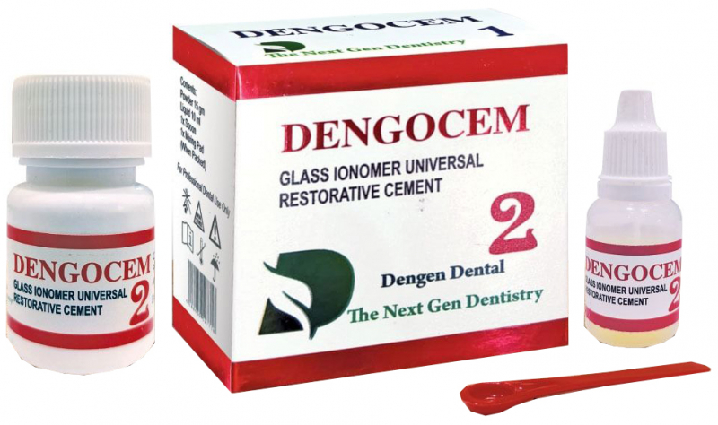 Dengocem 2 (Dengen) Склоіономірний реставраційний цемент, 15 г + 10 мл