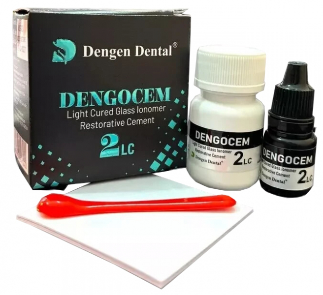 Dengocem 2 LC (Dengen) Фотополімерний склоіономер, 15 г + 10 мл