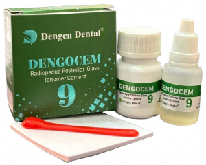 Dengocem 9 (Dengen) Склоіономерний реставраційний цемент для бічних зубів, 15 г + 10 мл