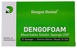 Dengofoam (Dengen) Стерильна желатинова гемостатична губка, що розсмоктується (10х10х10 мм, 32 шт)