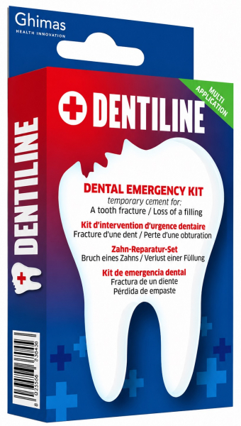 Дентилайн (Dentiline, Ghimas) Временный стоматологический цемент, набор скорой помощи