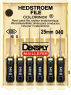 Hedstroem File (H-File) Colorinox, 25 мм (Dentsply) Ручні дрильбори, 6 шт (копія)