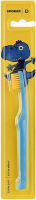 Дитяча зубна щітка Spokar 3432 D Soft, Діно, ручка - блакитна, щетина - жовта (від 0 до 6 років)