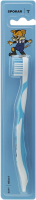 Дитяча зубна щітка Spokar 3434 T Soft, Котик, ручка – біло-блакитний, щетина – біло-блакитний (від 5 до 8 років)