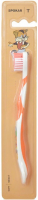 Детская зубная щетка Spokar 3434 T Soft, Котик, ручка - бело-оранжевый, щетина - бело-оранжевый (от 5 до 8 лет)