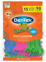 Дитячі флоси з власниками DenTek, дикий фрукт