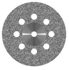 Диск алмазний OEM, з вісьмома отворами, d -22 мм, для сепарації та невеликого контурування кераміки, твердих пластмас