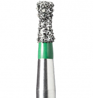 DI-42C (Mani) Алмазний бор, подвійний зворотний конус, ISO 032/015, зелений