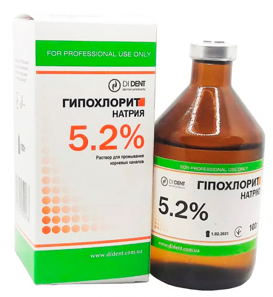 Гіпохлорит натрію DiDent 5.2% (100 г)