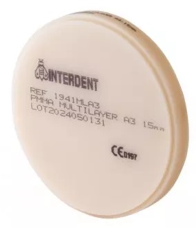 Диск PMMA Interdent Multilayer, 18 мм