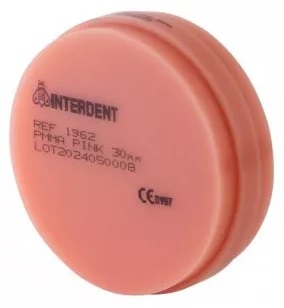 Диск PMMA Interdent Pink, 25 мм