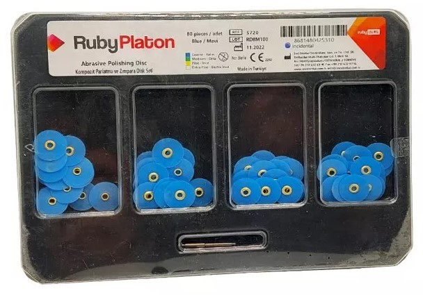 Диски полировальные Incidental RubbyPlaton, 12,7 мм (80 шт)