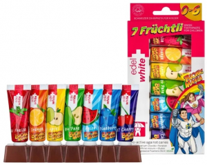 Дитяча зубна паста Edel+White 7 фруктів, 7х9,4 мл, 65 мл (7640131975322)