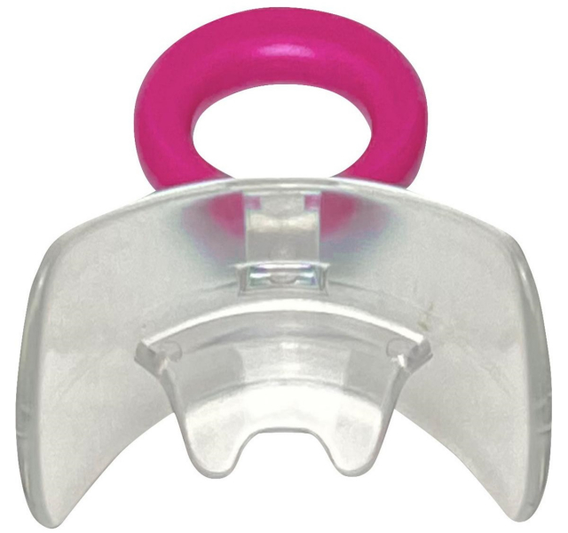 Вестибулярная пластинка Dr.Hinz MUPPY Bite Cap OS/C1 (жесткая, оранжевое кольцо, с козырьком, от 3 до 6 лет) Ref.93101