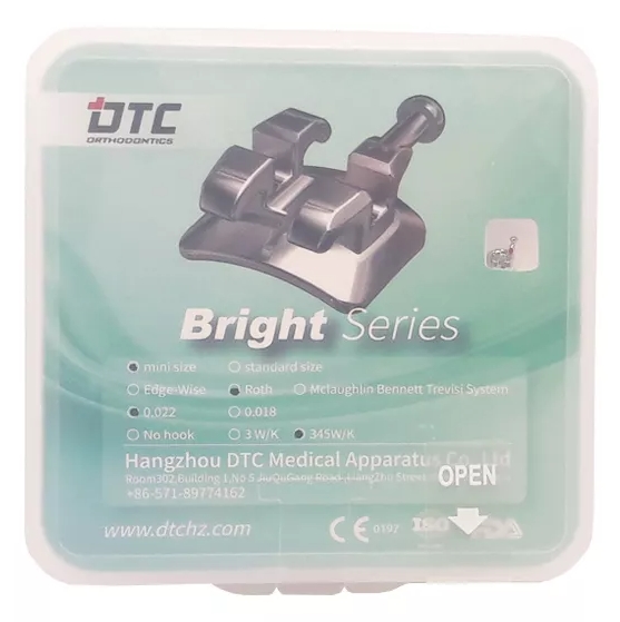 Брекети DTC Roth mini Bright 0,22 з гачками B22-24 (20 шт верх + низ)