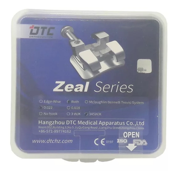 Брекеты DTC Roth Zeal 0,22 с крючками Z22-24 (20 шт верх + низ)