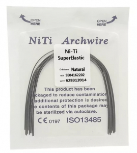 Дуга Niti DTC суперэластичная натуральная N141-1822U (0,018 x 0,022 верхняя челюсть, 10 шт)