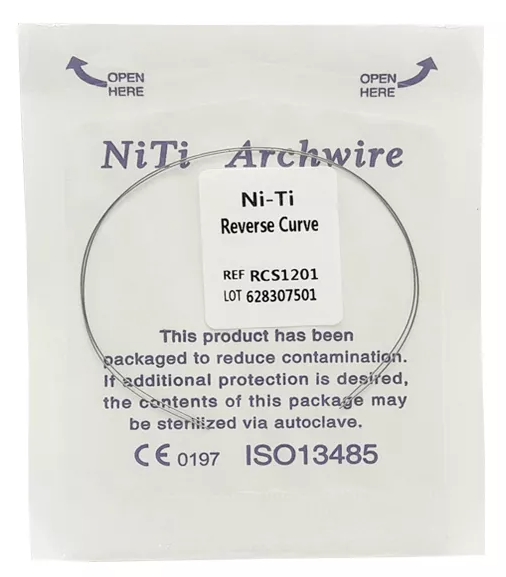 Дуга Niti DTC реверсионная N341-14U (0,014 верхняя челюсть, 2 шт)