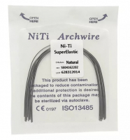 Дуга Niti DTC суперэластичная натуральная N141-12U (0,012 верхняя челюсть, 10 шт)