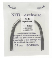 Дуга Niti DTC суперэластичная натуральная N141-14U (0,014 верхняя челюсть, 10 шт)