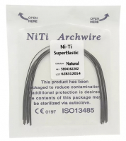 Дуга Niti DTC супереластична натуральна N141-16L (0,016 нижня щелепа, 10 шт)
