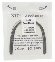 Дуга Niti DTC суперэластичная натуральная N141-18L (0,018 нижняя челюсть, 10 шт)