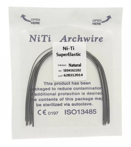 Дуга Niti DTC суперэластичная натуральная N141-20U (0,020 верхняя челюсть, 10 шт)