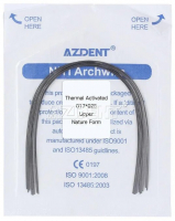 Дуги Azdent Niti thermal activated, 0.17x0.25 (10 шт) Natural Form