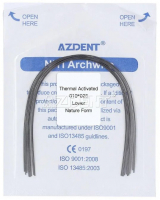 Дуги Azdent Niti thermal activated, 0.19x0.25 (10 шт) Natural Form