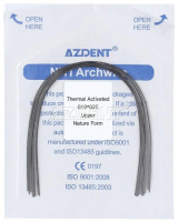 Дуги Azdent Niti thermal activated, 0.19x0.25 (10 шт) Natural Form