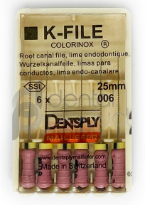 K-File Colorinox, 25 мм (Dentsply) Ручные дрильборы (копия)