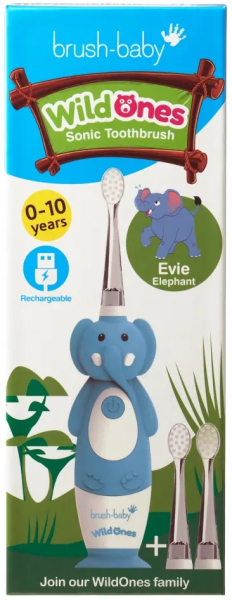 Електрична зубна щітка Brush-baby Sonic Toothbrush, Слоненя (0-10 років)