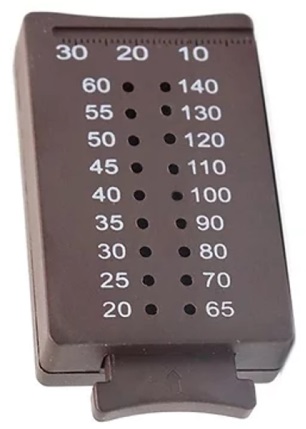 Ендолінійка-калібратор для обрізки гуттаперчових штифтів (пластикова, автоклавована, чорна)