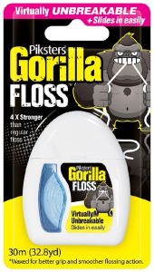 Зубна нитка Piksters GORILLA WAXED FLOSS з воском, 30 м (EPLDFC016/180)