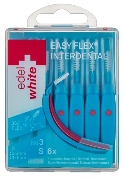 Ершики Edel+White Easy Flex для межзубных промежутков S (0,6-3,0 мм) 7640131973229