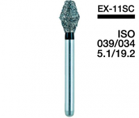 EX-11SC (Mani) Алмазний бор, оклюзійний, ISO 039/034, чорний