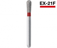 EX-21F (Mani) Алмазный бор, удлиненный грушевидный, ISO 237/021