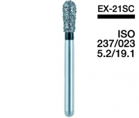 EX-21SC (Mani) Алмазний бор, подовжений грушоподібний, ISO 237/023, чорний