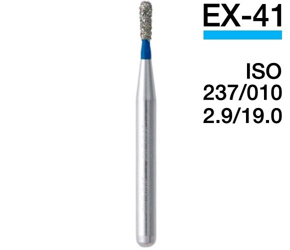 EX-41 (Mani) Алмазний бор, подовжений грушоподібний, ISO 237/010