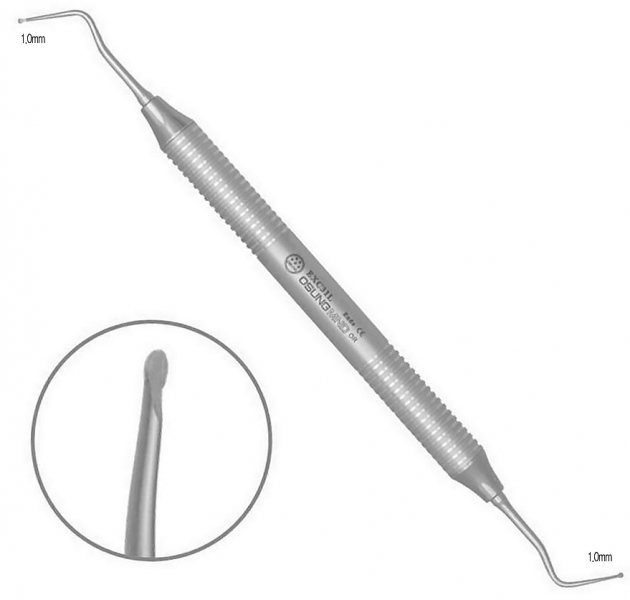 EXC (Osung) Екскаватор ендодонтичний (металева ручка, двостороння)