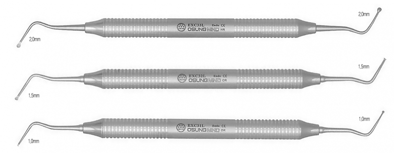 EXC (Osung) Екскаватор ендодонтичний (металева ручка, двостороння)